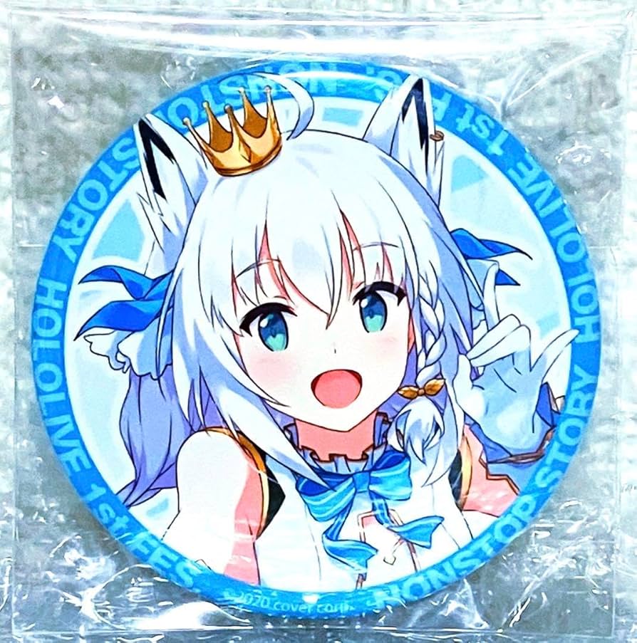 Amazon | ノンストップストーリー 缶バッジ 白上フブキ | バッジ